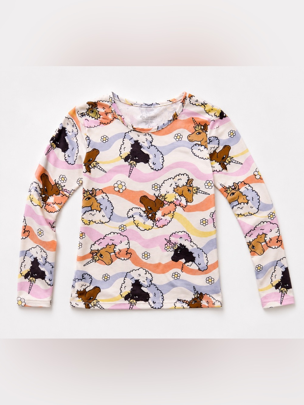 Girls Afro Unicorn‎ Pajama Shirt Size 8